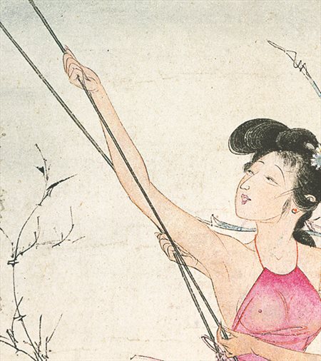 牡丹-胡也佛的仕女画和最知名的金瓶梅秘戏图